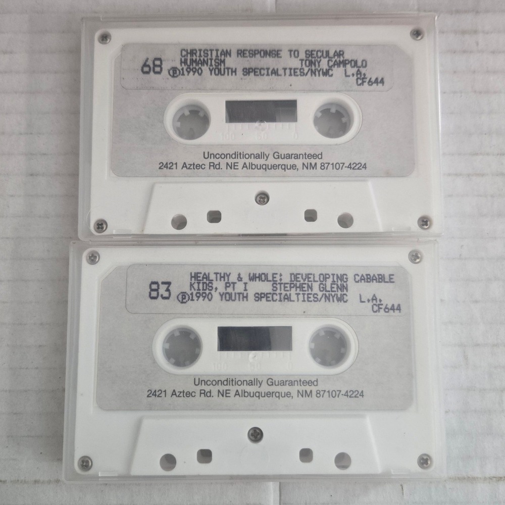 1990 Youth Specialties Tony Campolo‎ Stephen Glenn Vintage Cassette Tapes Lot 2